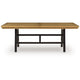 Dani Dining Table | 84-120" Extendable Leafs | Oak Brown and Black