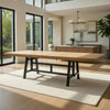 Dani Dining Table | 84-120" Extendable Leafs | Oak Brown and Black