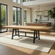 Dani Dining Table | 84-120" Extendable Leafs | Oak Brown and Black