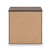 Keny Nightstand | 2 Drawers with Gold Handles | Matte White | Dark Brown