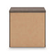 Keny Nightstand | 2 Drawers with Gold Handles | Matte White | Dark Brown