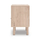 Rox Nighstand | 1 Floral Pattern Drawer Front and USB Port | Oak Brown