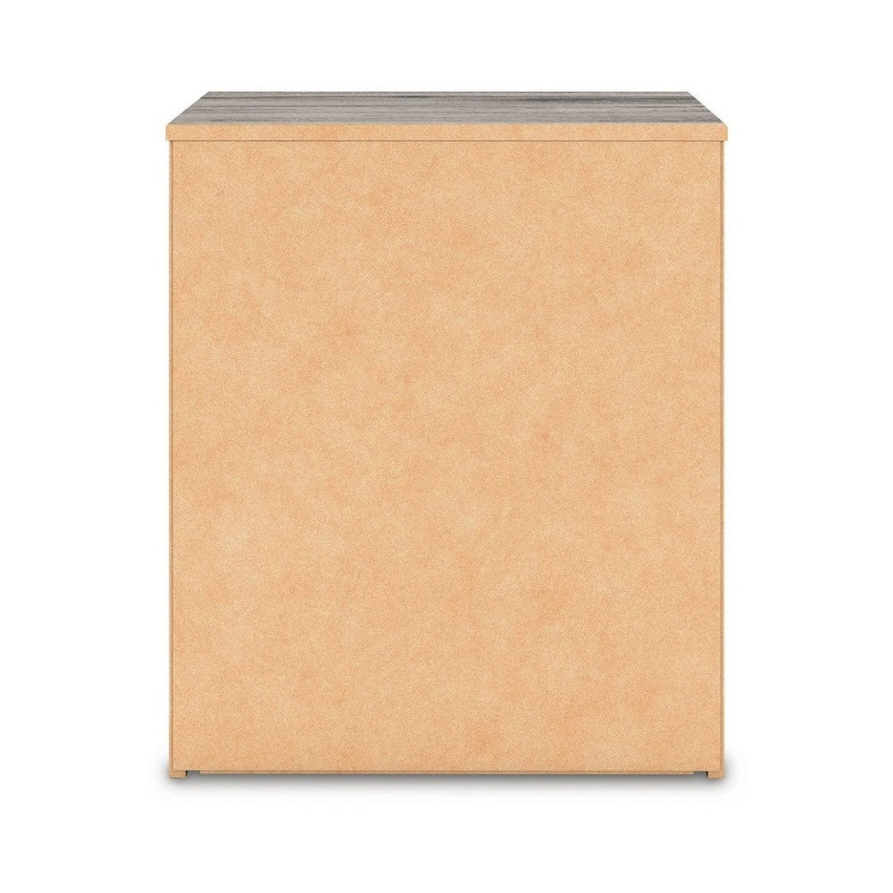 Eli Nighstand | 1 Drawer with Gunmetal Pull | Open Cubby | Rustic Brown