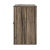 Eli Nighstand | 1 Drawer with Gunmetal Pull | Open Cubby | Rustic Brown