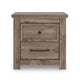 Cota Nightstand | 2 Drawers with Bronze Handles | USB Port | Dark Brown