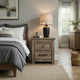 Cota Nightstand | 2 Drawers with Bronze Handles | USB Port | Dark Brown