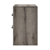Gesa Nightstand | 2 Drawers with Bar Handles | USB Port | Weathered Gray