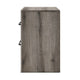 Gesa Nightstand | 2 Drawers with Bar Handles | USB Port | Weathered Gray
