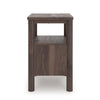 Pemy Nightstand | 1 Reeded Drawer | Open Shelf | USB Ports | Brown