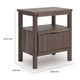 Pemy Nightstand | 1 Reeded Drawer | Open Shelf | USB Ports | Brown