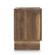 Lina Nightstand | 2 Drawers with Finger Tab Pulls | USB Ports | Brown