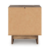 Lina Nightstand | 2 Drawers with Finger Tab Pulls | USB Ports | Brown