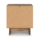 Lina Nightstand | 2 Drawers with Finger Tab Pulls | USB Ports | Brown