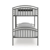 Fesa Twin over Twin Bunk Bed with Ladder | Gray Tubular Steel Frame