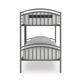 Fesa Twin over Twin Bunk Bed with Ladder | Gray Tubular Steel Frame