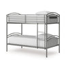 Fesa Twin over Twin Bunk Bed with Ladder | Gray Tubular Steel Frame