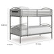 Fesa Twin over Twin Bunk Bed with Ladder | Gray Tubular Steel Frame