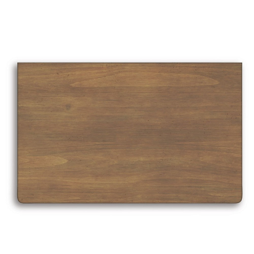 Fedz Oversized Nighstand with 3 Drawers | Bun Feet | Chestnut Brown Wood