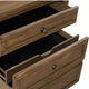 Fedz Oversized Nighstand with 3 Drawers | Bun Feet | Chestnut Brown Wood