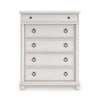 Rowy Tall Dresser Chest | 5 Drawers with Pewter Knobs | Antique White