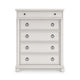 Rowy Tall Dresser Chest | 5 Drawers with Pewter Knobs | Antique White