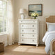 Rowy Tall Dresser Chest | 5 Drawers with Pewter Knobs | Antique White
