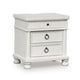 Rowy Bedside Nightstand | 3 Drawers with Pewter Knobs | Antique White