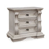 Bryl Oversize Nighstand | 3 Drawers with Bronze Knobs | Antique White