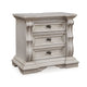 Bryl Oversize Nighstand | 3 Drawers with Bronze Knobs | Antique White