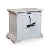 Bryl Oversize Nighstand | 3 Drawers with Bronze Knobs | Antique White