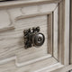 Bryl Oversize Nighstand | 3 Drawers with Bronze Knobs | Antique White