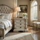 Bryl Oversize Nighstand | 3 Drawers with Bronze Knobs | Antique White