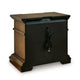 Lesa Nightstand | 3 Drawers with Antique Brass Oval Knobs | Brown