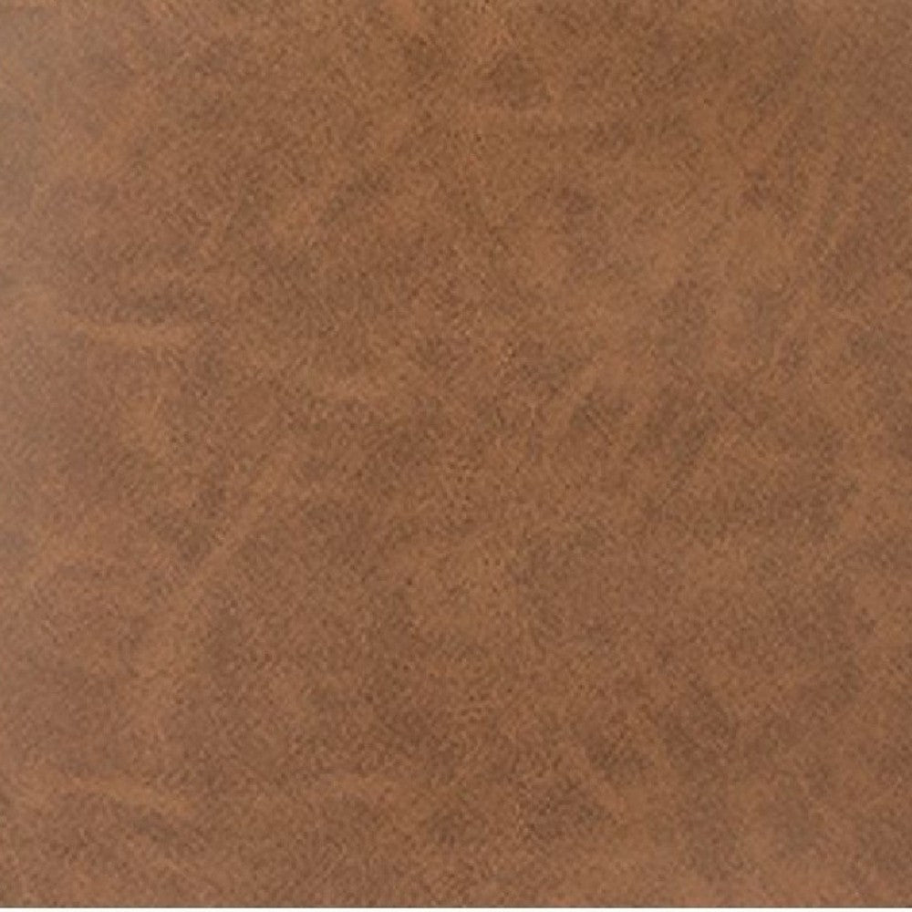 Cia Dining Side Chair Set of 2 | Brown Faux Leather| Metal Frame Gold