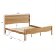 Peza King Size Minimalist Bed | Vertical Slat Mission Headboard | Brown