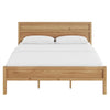 Lexa King Size Minimalist Bed | Low Profile Headboard | Natural Brown