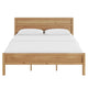 Lexa King Size Minimalist Bed | Low Profile Headboard | Natural Brown