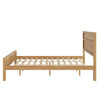 Lexa King Size Minimalist Bed | Low Profile Headboard | Natural Brown