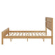 Lexa King Size Minimalist Bed | Low Profile Headboard | Natural Brown