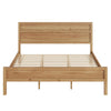 Lexa King Size Minimalist Bed | Low Profile Headboard | Natural Brown