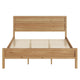 Lexa King Size Minimalist Bed | Low Profile Headboard | Natural Brown