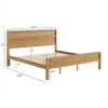 Lexa King Size Minimalist Bed | Low Profile Headboard | Natural Brown