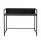 Modern Narrow Console Table | 44" Top with Raised Shelf | Black Metal