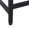Modern Narrow Console Table | 44" Top with Raised Shelf | Black Metal