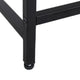 Modern Narrow Console Table | 44" Top with Raised Shelf | Black Metal