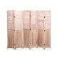 6 Panel Folding Room Divider | Slatted Screen | 83" Natural Brown