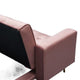 Jera Modern Convertible Sofa Bed | Tufted Rose Pink Velvet | 75"