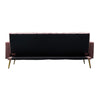 Jera Modern Convertible Sofa Bed | Tufted Rose Pink Velvet | 75"