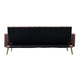 Jera Modern Convertible Sofa Bed | Tufted Rose Pink Velvet | 75"