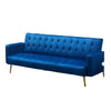 Jera Modern Convertible Sofa Bed | Tufted Royal Blue Velvet | 75"
